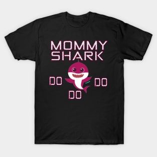 Womens Pink style Mommy Shark T-Shirt